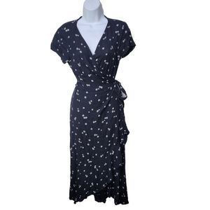 Abercrombie & Fitch Navy Floral Midi Dress